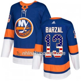 New York Islanders Dresy Mathew Barzal 13 2017-2018 USA Flag Fashion Modrá Adidas Authentic - Pánské